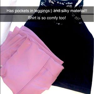 Mauve/Dusty Purple Leggings, size small